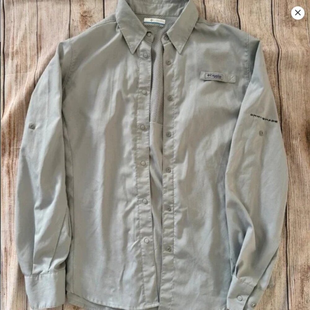 Columbia PFG Tamiami II women's long-sleeve shirt in gray